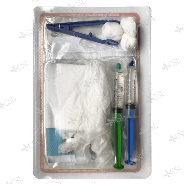 Kit per cateterismo con disinfettante