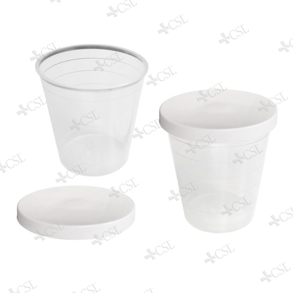 Bicchiere trasparente con coperchio