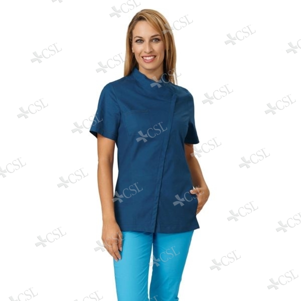 Casacca donna cotone elasticizzato blu