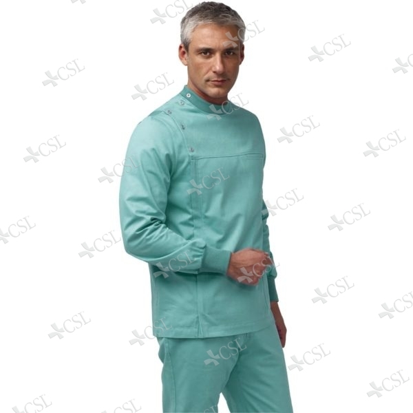 Casacca dentista uomo verde
