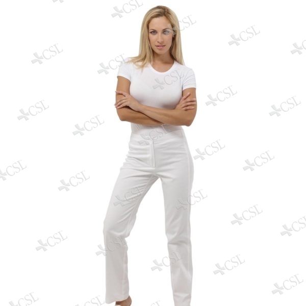 Pantalone donna con fascia laterale elastica