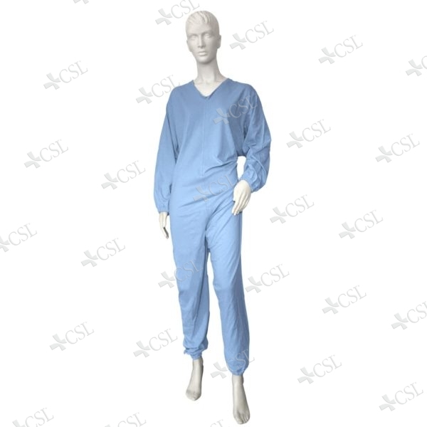 Pigiama Unisex scollo V elastici polsi e caviglie