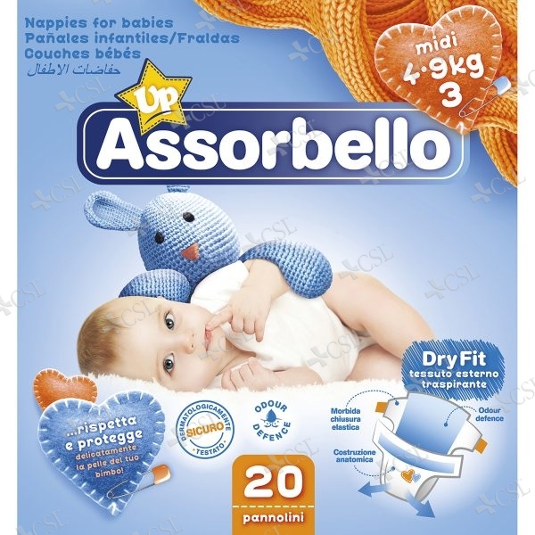 Assorbello Up Dry Fit  Midi 4 - 9 Kg