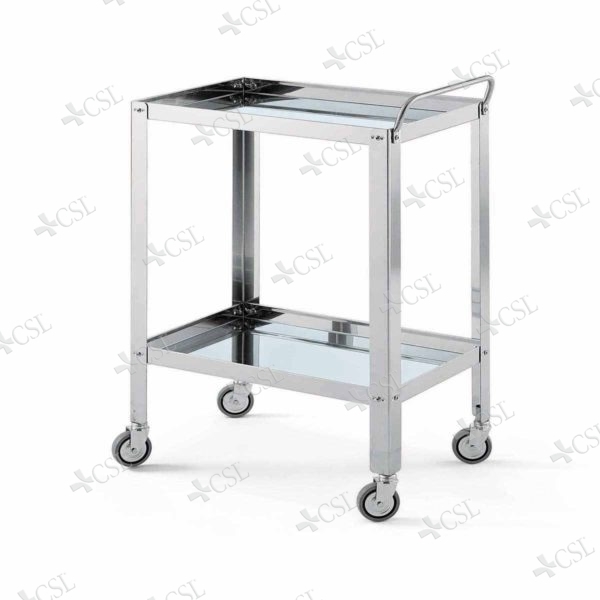 Carrello  in acciaio inox due ripiani