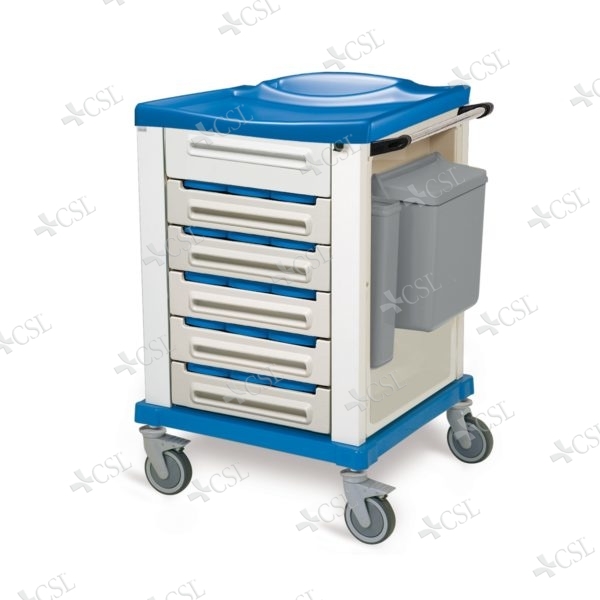Carrello terapia con 15 contenitori
