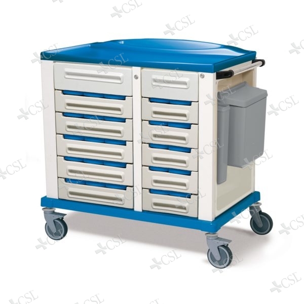 Carrello terapia con 25 contenitori