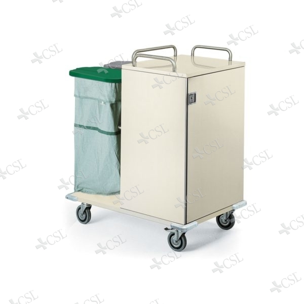 Carrello biancheria 2 sacchi e contenitore chiuso