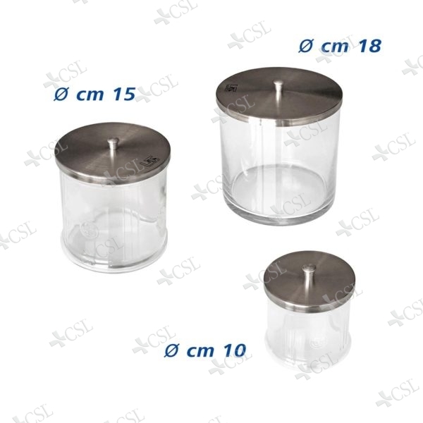Vaso portacotone in cristallo