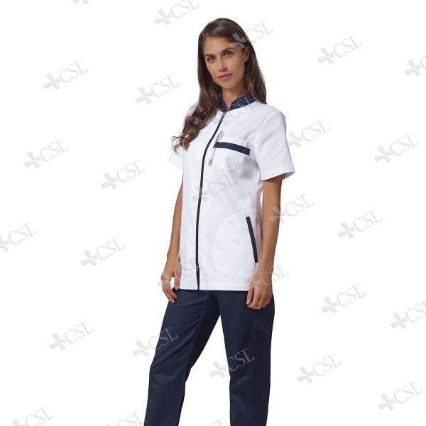 Casacca donna con riporti blu