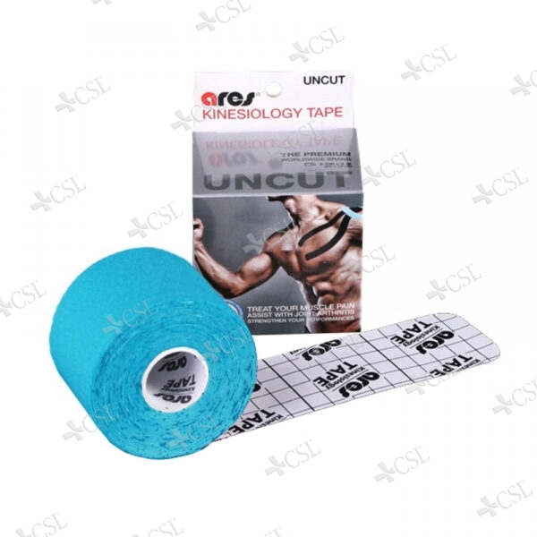 Cerotto Kinesio Tape elastico ARES colore Azzurro - cm 5 x 5  m