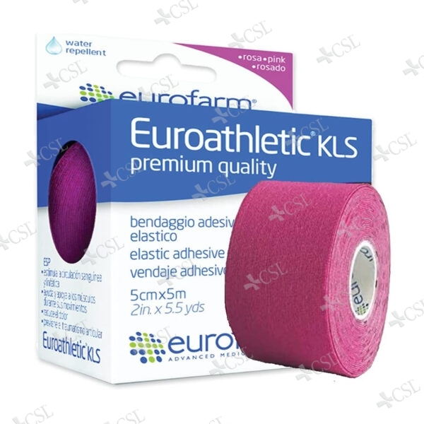 Cerotto Kinesio Euroathletic KLS colore Rosa - cm 5 x 5 m