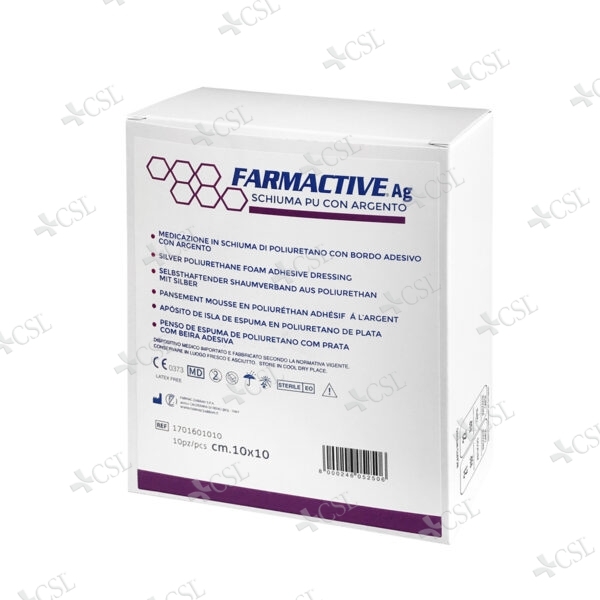 Farmactive AG schiuma Pu + argento - adesiva