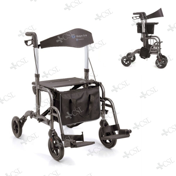 Rollator Gaya pieghevole - doppia funzione