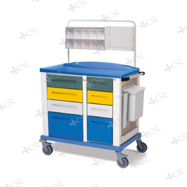 Carrello medicazione sopralzo 8 cassetti