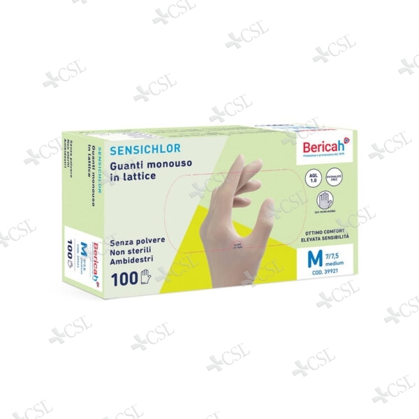 Guanto in lattice powder free Sensichlor