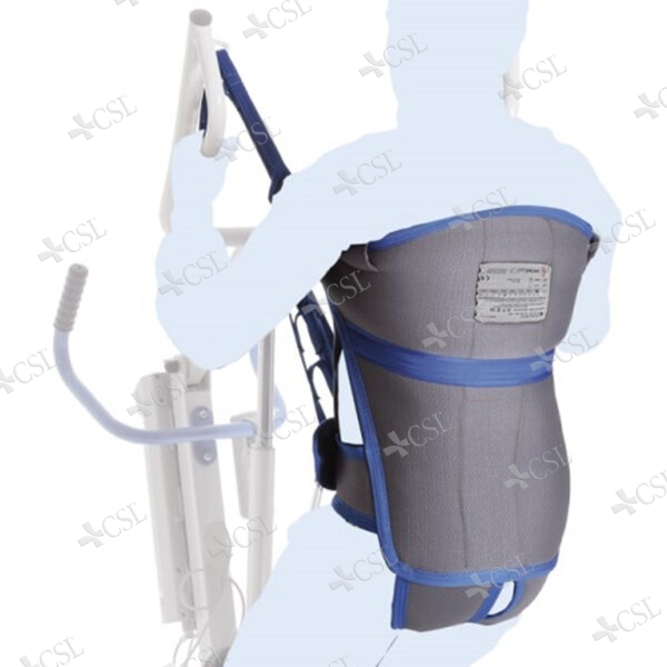 Imbragatura a corsetto con presa inguinale per verticalizzatore