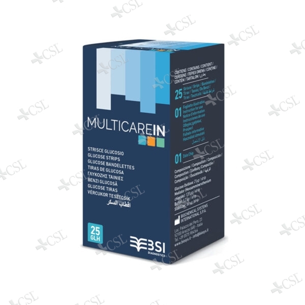 Strisce Glucosio per MULTICARE IN - 25 pezzi