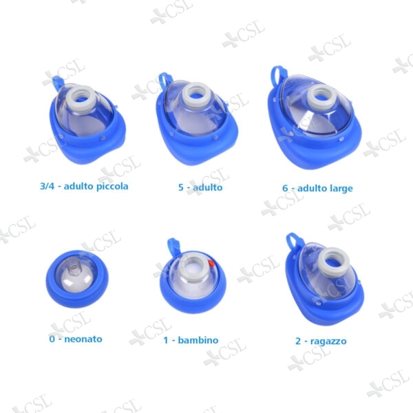 Maschera rianimazione per Pallone Ambu Spur monouso