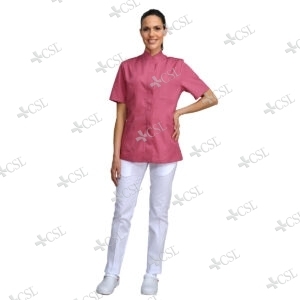 Casacca donna collo coreana - Rosa Peonia