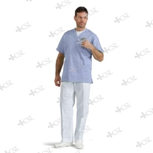 Casacca unisex scollo a V celeste azzurro cielo