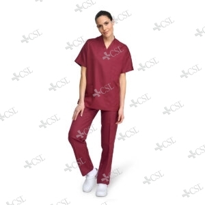 Casacca unisex scollo a V cherry bordeaux