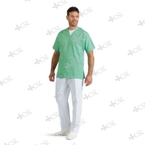 Casacca unisex scollo a V verde chiaro