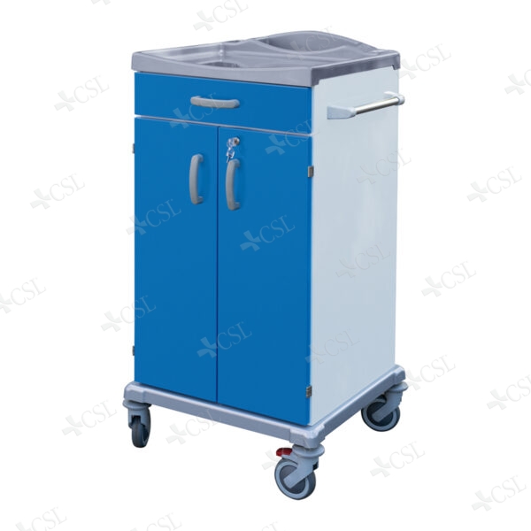 Carrello Biancheria Pulita con cassetto e antine