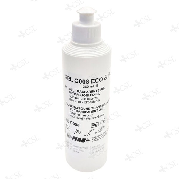 Gel Trasparente per ultrasuoni e luce pulsata - Flacone 260 ml
