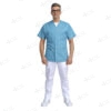 Casacca Unisex aperta davanti - Turchese - immagine 2